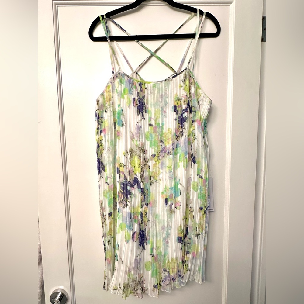 BCBGeneration Floral Mini Strapless Dress